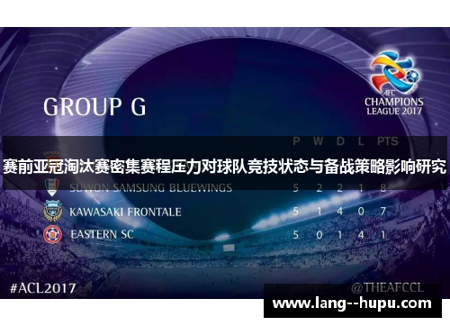 赛前亚冠淘汰赛密集赛程压力对球队竞技状态与备战策略影响研究 赛前亚冠淘汰赛密集赛程压力对球队竞技状态与备战策略影响研究
